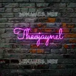 theojaynel in Pink Neon style - 3D name wallpaper