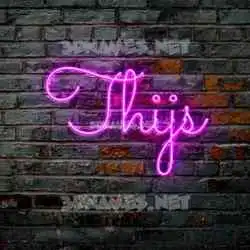 thijs in Pink Neon style - 3D name wallpaper