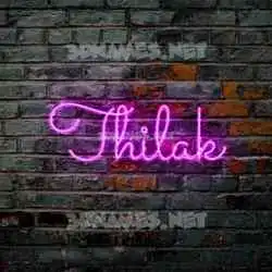 thilak in Pink Neon style - 3D name wallpaper