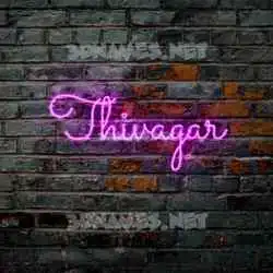 thivagar in Pink Neon style - 3D name wallpaper