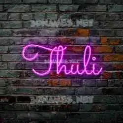 thuli in Pink Neon style - 3D name wallpaper