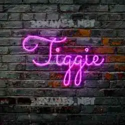 tiggie in Pink Neon style - 3D name wallpaper