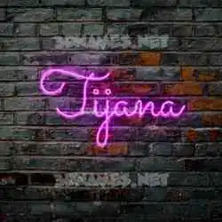 tijana in Pink Neon style - 3D name wallpaper