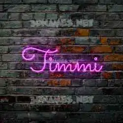timmi in Pink Neon style - 3D name wallpaper