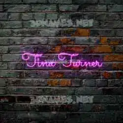 tina turner in Pink Neon style - 3D name wallpaper