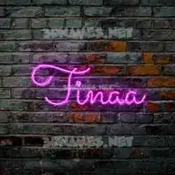 tinaa in Pink Neon style - 3D name wallpaper