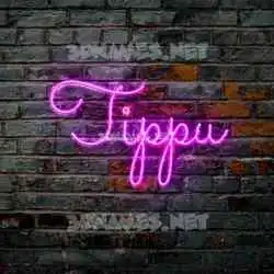tippu in Pink Neon style - 3D name wallpaper