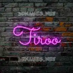 tiroo in Pink Neon style - 3D name wallpaper