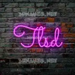 tlsd in Pink Neon style - 3D name wallpaper