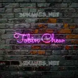 tobin chew in Pink Neon style - 3D name wallpaper