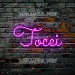 tocci in Pink Neon style - 3D name wallpaper