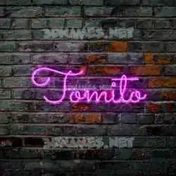 tomito in Pink Neon style - 3D name wallpaper
