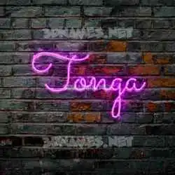 tonga in Pink Neon style - 3D name wallpaper