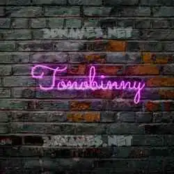 tonobinny in Pink Neon style - 3D name wallpaper