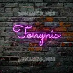 tonynio in Pink Neon style - 3D name wallpaper