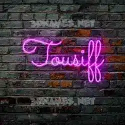tousiff in Pink Neon style - 3D name wallpaper