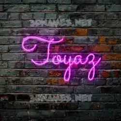 toyaz in Pink Neon style - 3D name wallpaper
