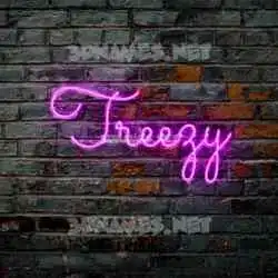 treezy in Pink Neon style - 3D name wallpaper