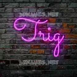 trig in Pink Neon style - 3D name wallpaper