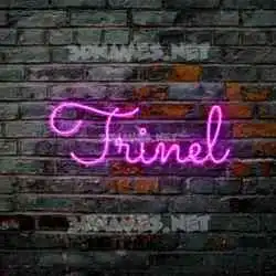 trinel in Pink Neon style - 3D name wallpaper