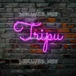 tripu in Pink Neon style - 3D name wallpaper