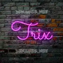 trix in Pink Neon style - 3D name wallpaper