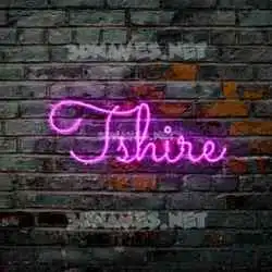 tshire in Pink Neon style - 3D name wallpaper