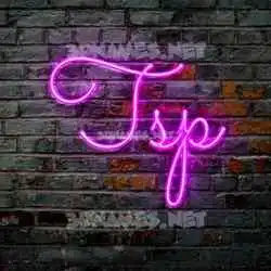 tsp in Pink Neon style - 3D name wallpaper