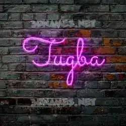 tugba in Pink Neon style - 3D name wallpaper