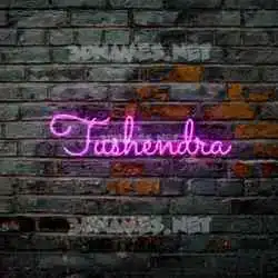 tushendra in Pink Neon style - 3D name wallpaper