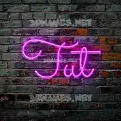 tut in Pink Neon style - 3D name wallpaper