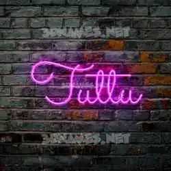 tuttu in Pink Neon style - 3D name wallpaper
