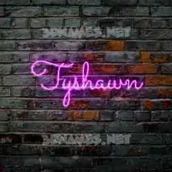 tyshawn in Pink Neon style - 3D name wallpaper