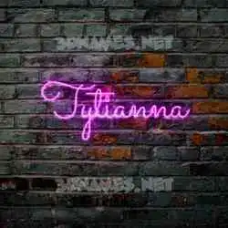 tytianna in Pink Neon style - 3D name wallpaper