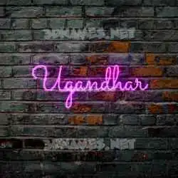 ugandhar in Pink Neon style - 3D name wallpaper