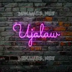 ujalaw in Pink Neon style - 3D name wallpaper