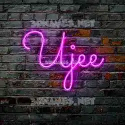ujee in Pink Neon style - 3D name wallpaper