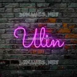 ulin in Pink Neon style - 3D name wallpaper