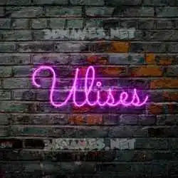 ulises in Pink Neon style - 3D name wallpaper