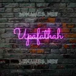 upafathah in Pink Neon style - 3D name wallpaper