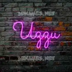 uzzu in Pink Neon style - 3D name wallpaper