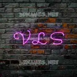 v l s in Pink Neon style - 3D name wallpaper