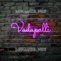 vadapalli in Pink Neon style - 3D name wallpaper