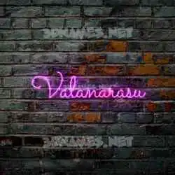 valanarasu in Pink Neon style - 3D name wallpaper
