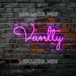 vanlty in Pink Neon style - 3D name wallpaper