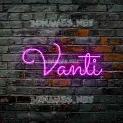 vanti in Pink Neon style - 3D name wallpaper