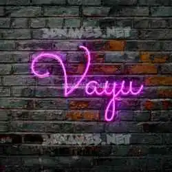 vayu in Pink Neon style - 3D name wallpaper