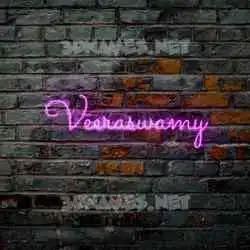 veeraswamy in Pink Neon style - 3D name wallpaper