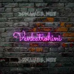 venkatrohini in Pink Neon style - 3D name wallpaper