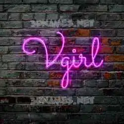 vgirl in Pink Neon style - 3D name wallpaper